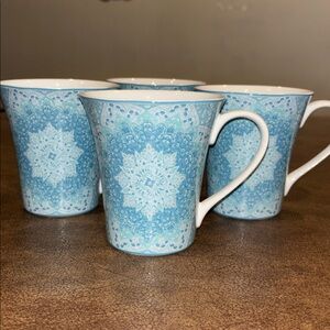 222 Fifth Kashan Seafoam Mugs